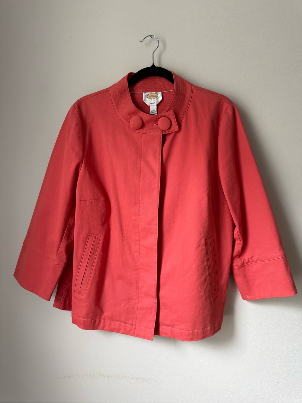 Talbots Coral Short Trench Coat